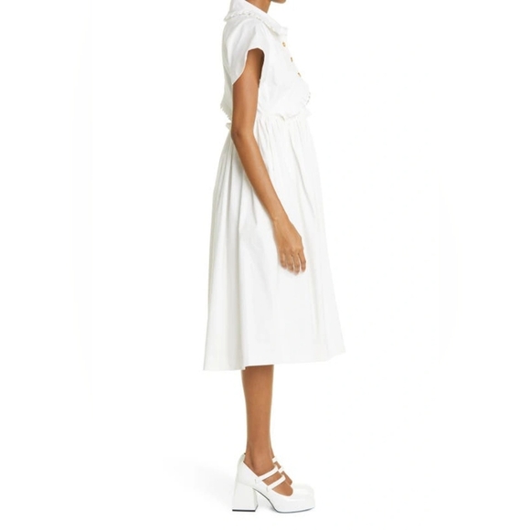 KIKA VARGAS Mabel Cutout Stretch Cotton Midi Dress - Picture 2 of 3